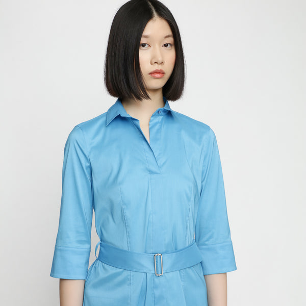 BOSS - abito Daliri - regular fit - collo italiano - blu