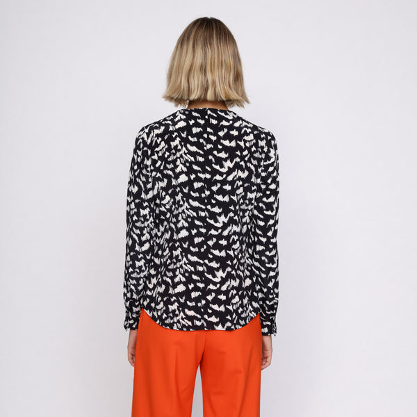 BOSS - blusa Banora - tailored fit e regular fit - 100% seta - multicolore
