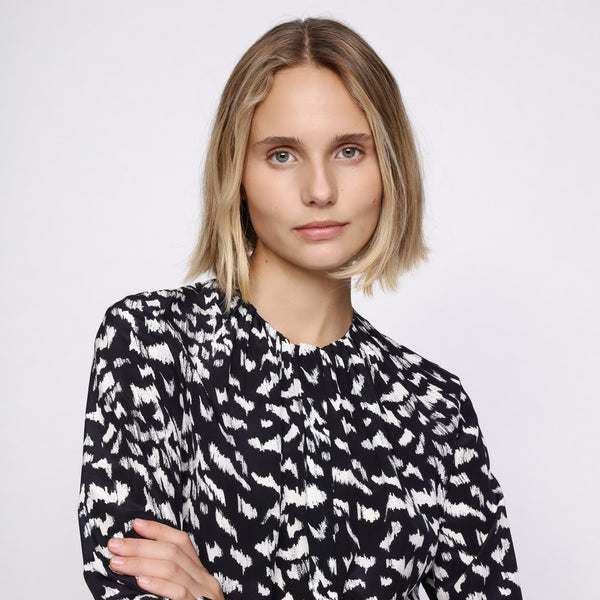 BOSS - blusa Banora - tailored fit e regular fit - 100% seta - multicolore