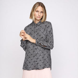 BOSS - blusa Babia - tailored fit e regular fit - 100% seta - multicolore