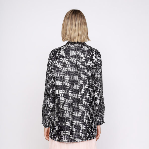 BOSS - blusa Babia - tailored fit e regular fit - 100% seta - multicolore