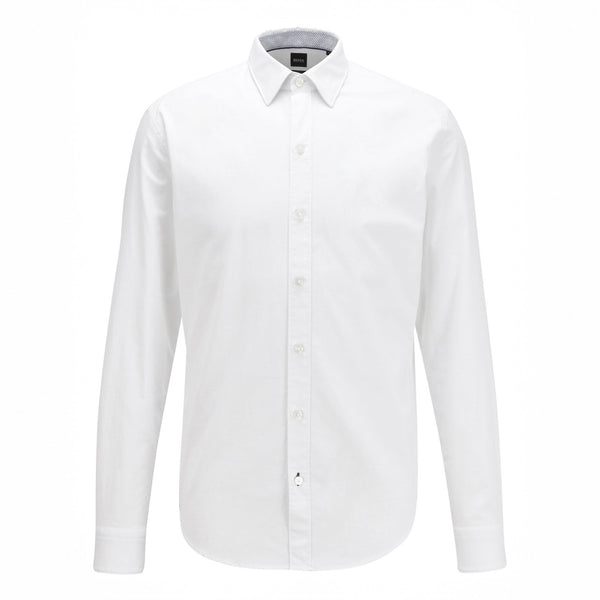 BOSS - camicia Robbie - slim fit - cotone - bianco