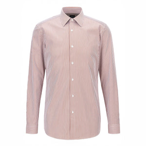 BOSS - camicia Carl - slim fit - 100% cotone - rosso e bianco