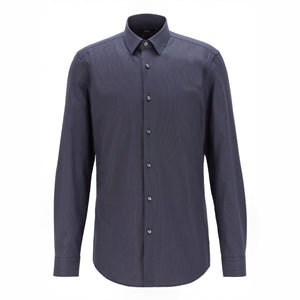 BOSS - camicia Isko - slim fit - cotone - blu scuro