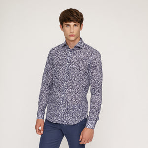 BOSS - camicia Joy - slim fit - navy