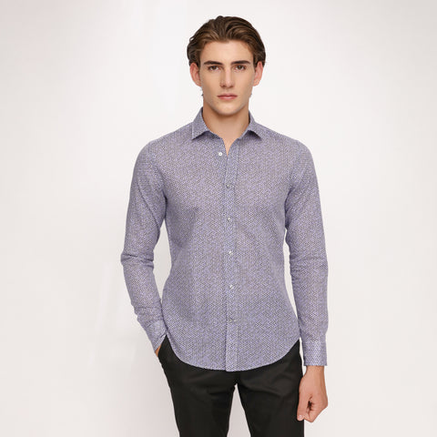 BOSS - camicia Joy - slim fit - blu