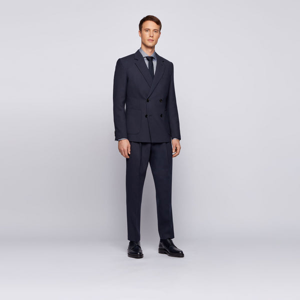 BOSS - camicia Jason - slim fit - 100% cotone - navy