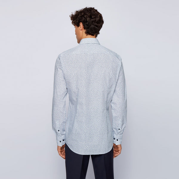 BOSS - camicia Jano - slim fit - 100% cotone - blu