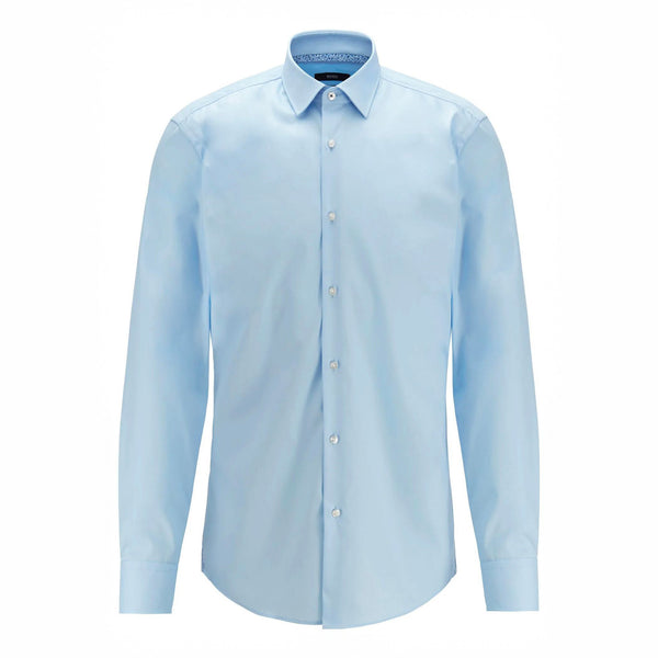 BOSS - camicia Jesse - slim fit - 100% cotone - blu pallido