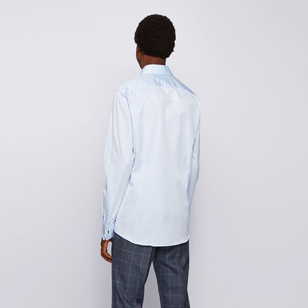 BOSS - camicia Yacob - slim fit - 100% cotone - blu pallido