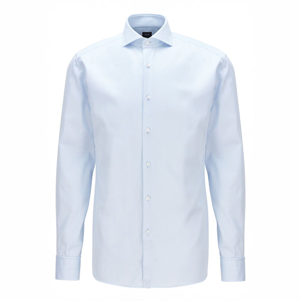 BOSS - camicia Yacob - slim fit - 100% cotone - blu pallido
