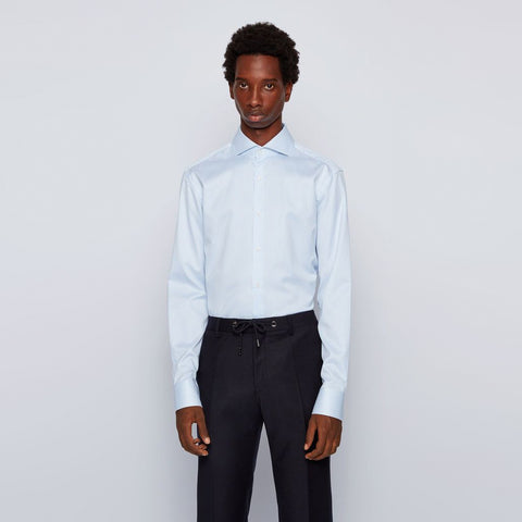 BOSS - Camicia Christo - slim fit - 100% cotone - azzurro