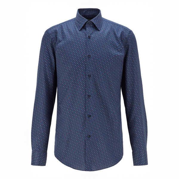 BOSS - camicia Jango - slim fit - 100% cotone - navy