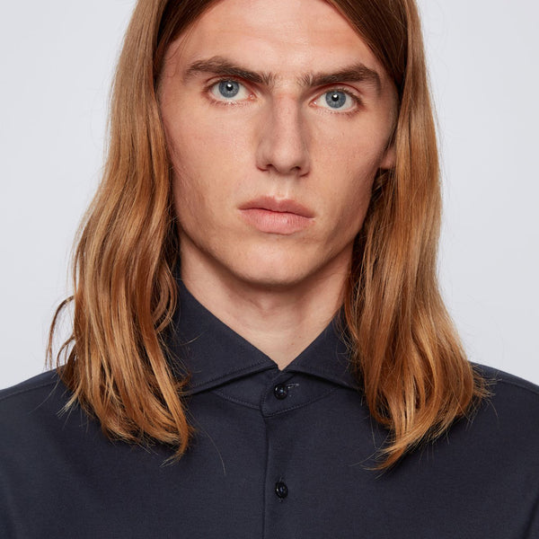 BOSS - camicia Jason - slim fit - 100% cotone - navy