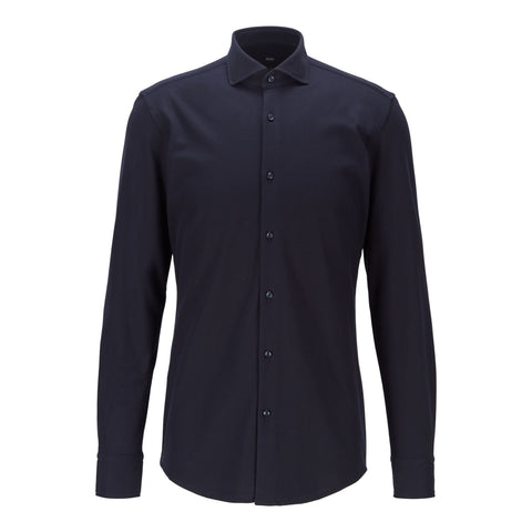 BOSS - camicia Jason - slim fit - 100% cotone - navy