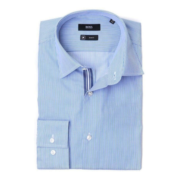 BOSS - Camicia Jango - slim fit - 100% cotone - blu