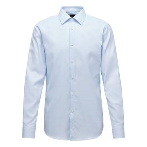 BOSS - Camicia Carl - slim fit - 100% cotone - azzurro