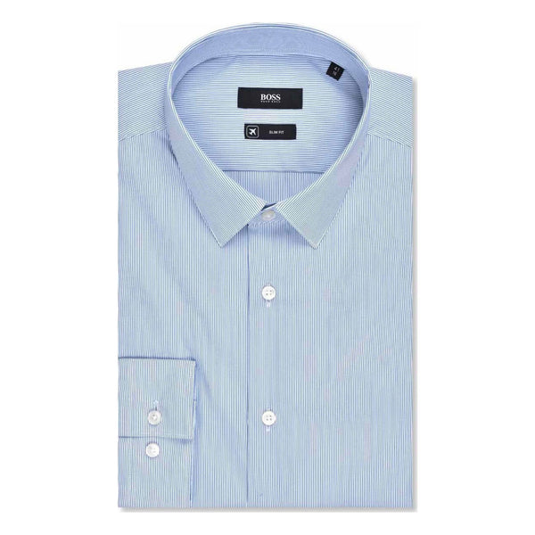 BOSS - Camicia Isko - slim fit - blu