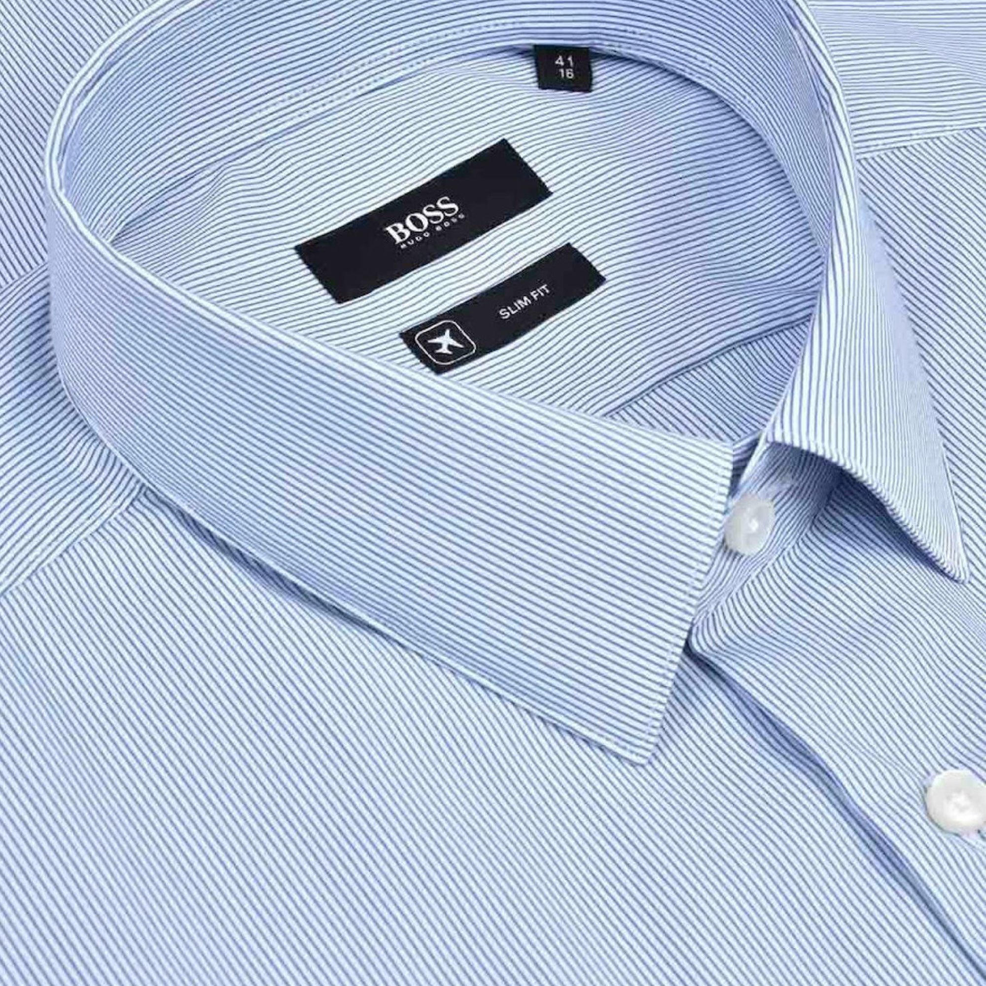 BOSS - Camicia Isko - slim fit - blu