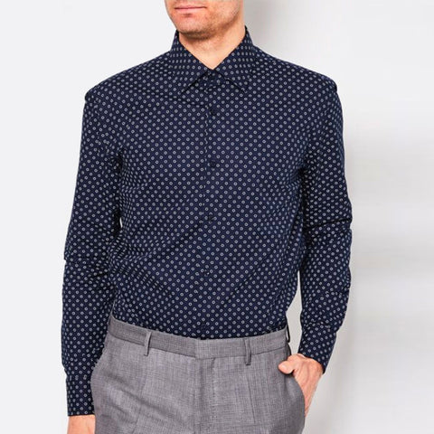 BOSS - Camicia Jango - slim fit - 100% cotone - navy