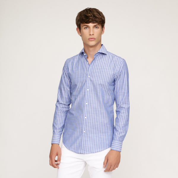 BOSS - camicia Jason - slim fit - 100% cotone - blu