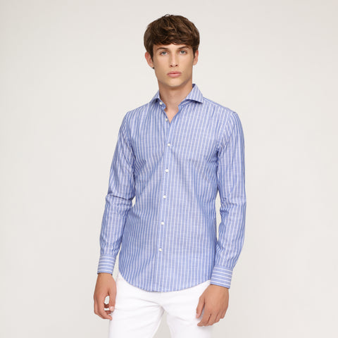 BOSS - camicia Jason - slim fit - 100% cotone - blu