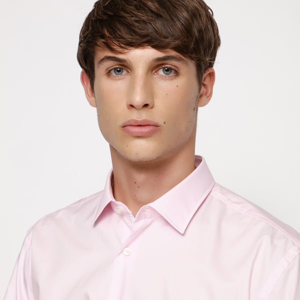 BOSS - camicia Jesse - slim fit - 100% cotone - rosa pallido