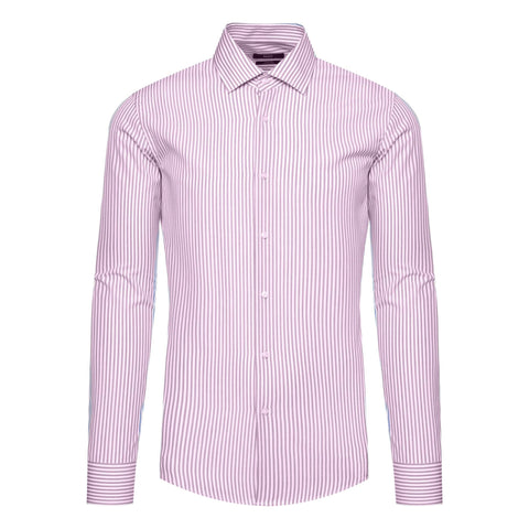 BOSS - Camicia Jango - slim fit - 100% cotone - lilla