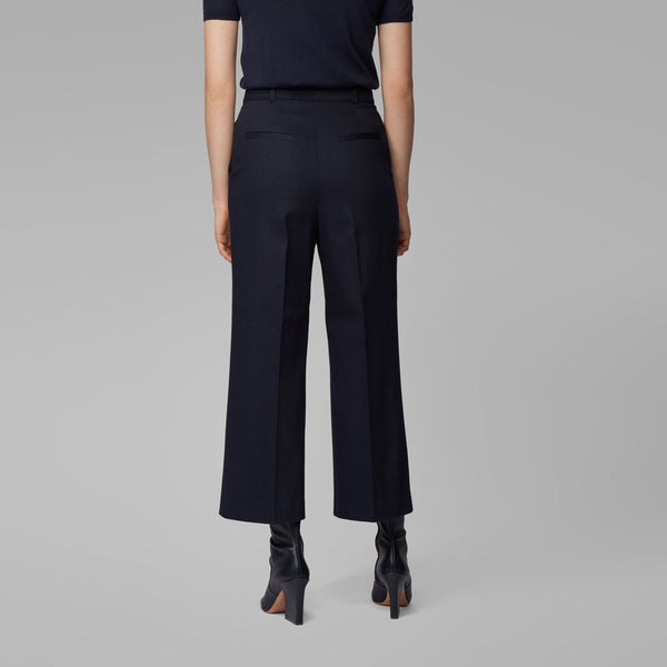 BOSS - Pantaloni Tapima - regular fit - cotone - blu