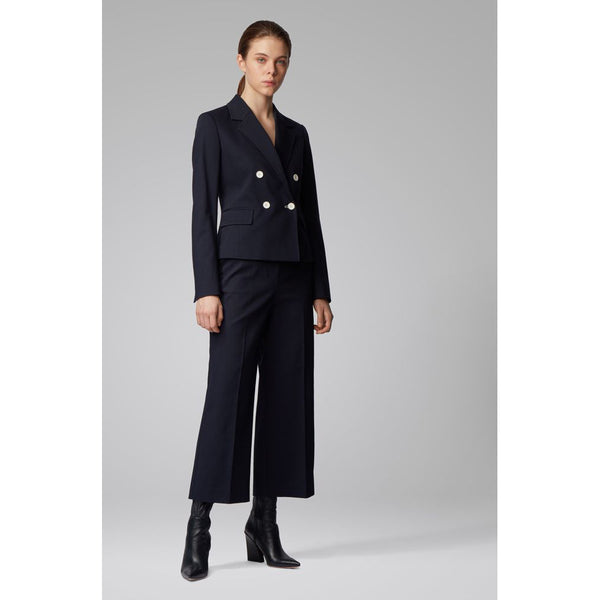 BOSS - Pantaloni Tapima - regular fit - cotone - blu