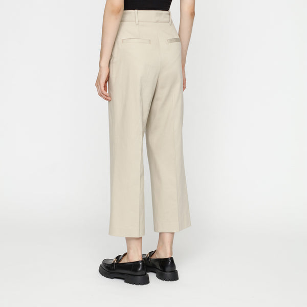 BOSS - pantaloni Tapima - regular fit - cotone - beige
