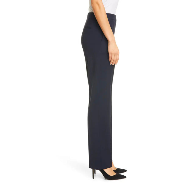 BOSS - Pantaloni Tewah - relaxed fit - lana vergine - blu