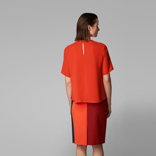 BOSS - Blusa Iagela - regular fit - arancione