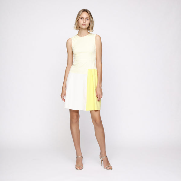 BOSS - Abito Dolouri - cotone - giallo pallido e giallo