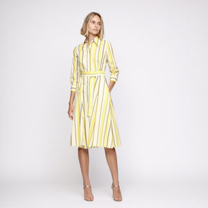 BOSS - abito Damoa - 100% cotone - multicolore e marrone chiaro