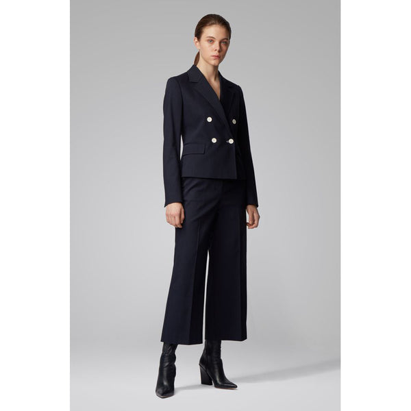 BOSS - Blazer Jalama - regular fit - cotone - blu