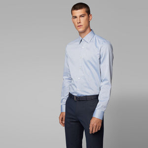 BOSS - Camicia Jango - slim fit - 100% cotone - celeste