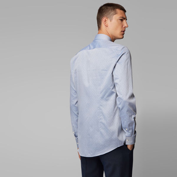 BOSS - Camicia Jango - slim fit - 100% cotone - celeste