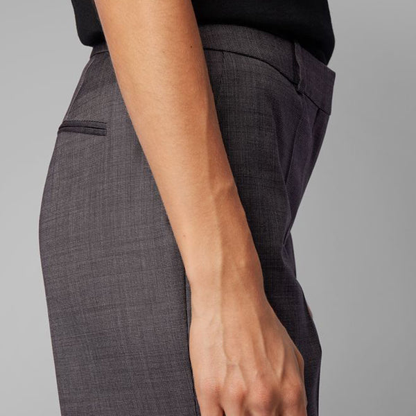 BOSS - Pantaloni Tocanes - relaxed fit - 100% lana vergine - grigio scuro