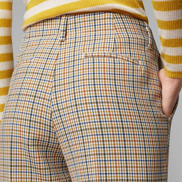 BOSS - Pantaloni Sacaro - regular fit - navy e marrone chiaro