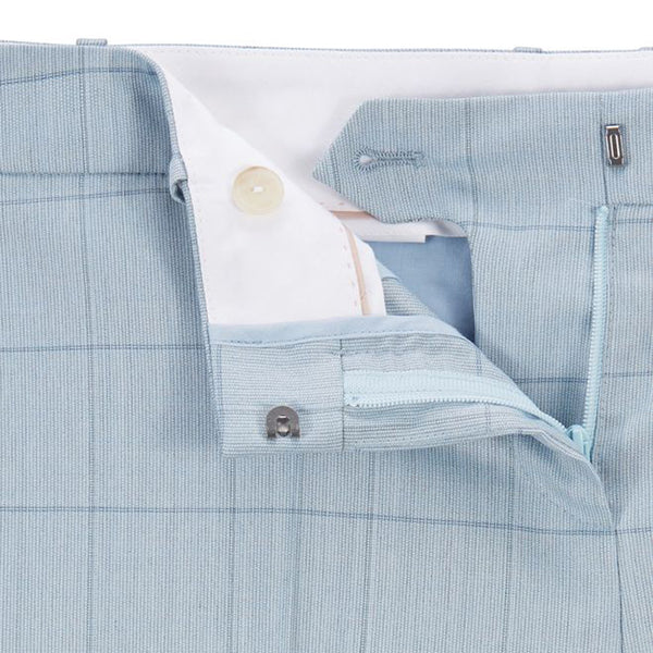 BOSS - Pantaloni Tamea - regular fit - lana vergine - azzurro