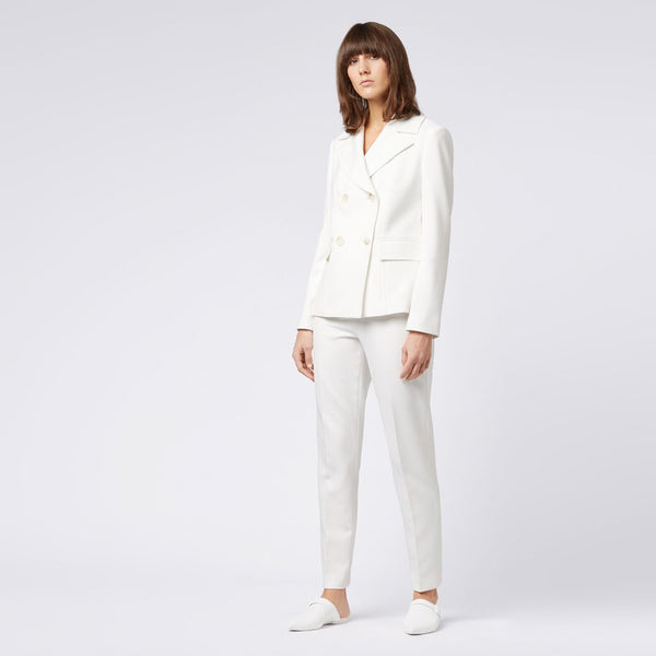 BOSS - Pantaloni Tiluna - regular fit - bianco