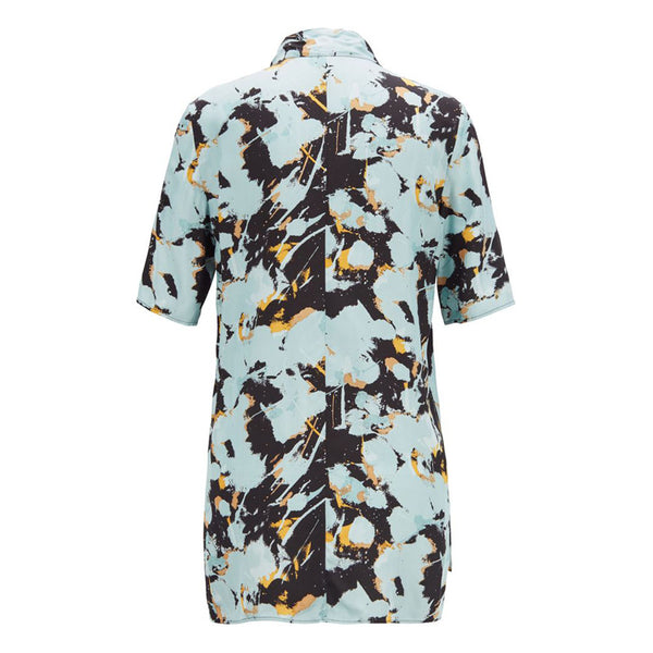BOSS - Blusa Inini - relaxed fit - azzurro e giallo