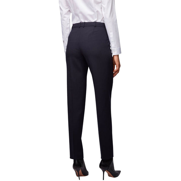 BOSS - Pantaloni Tiluni - slim fit - lana vergine - blu