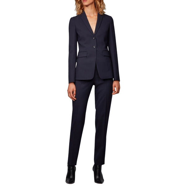 BOSS - Pantaloni Tiluni - slim fit - lana vergine - blu