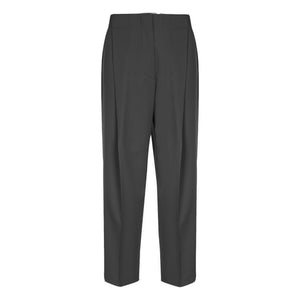 BOSS - Pantaloni Aribea - relaxed fit - lana vergine - nero