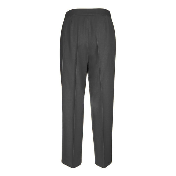 BOSS - Pantaloni Aribea - relaxed fit - lana vergine - nero