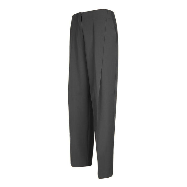 BOSS - Pantaloni Aribea - relaxed fit - lana vergine - nero