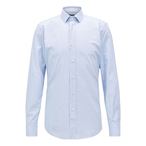 BOSS - Camicia Igon - slim fit - cotone - azzurro