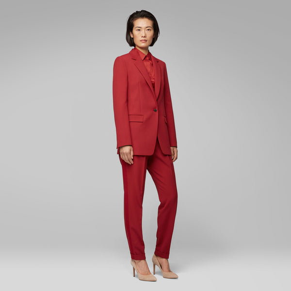 BOSS - Blusa Bashina - rosso scuro